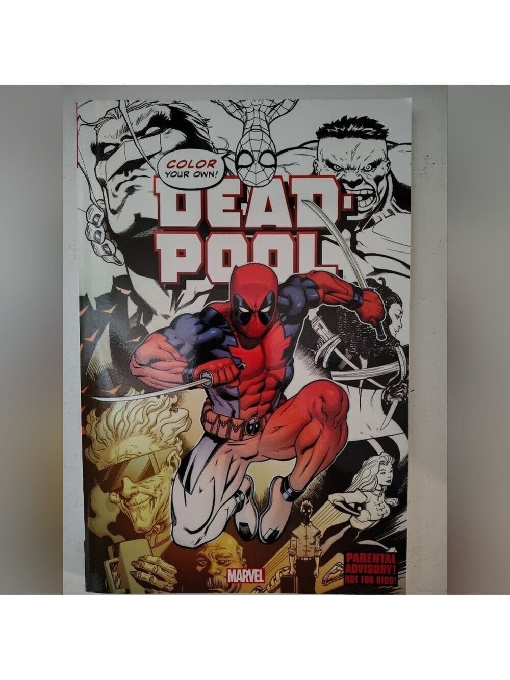 Color Your Own Deadpool Coloring Book Marvel Graphic Novel Comic Book